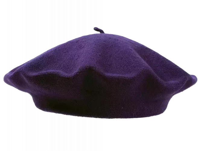Strickbéret Baumwolle Violett