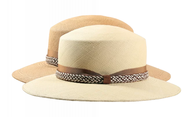 Damen Panamahut Cloche in Natur oder Nougat
