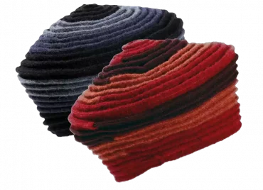 Béret aus Wollbänder multicolore
