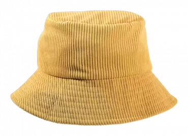 Cord Bucket Mütze in Gelb