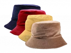 Cord Bucket Mütze in vier Farben