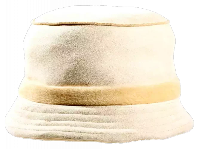 Bucket Hut im Alcantara Look in Off White
