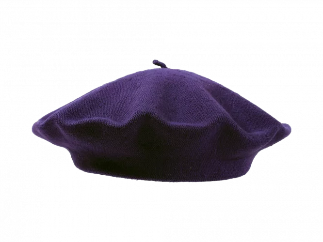 Strickbéret Baumwolle Violette