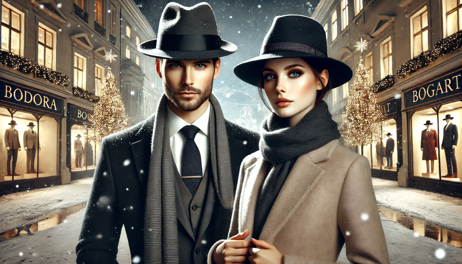 Fedora Hut mit Klapprand wird zum Bogart Hut