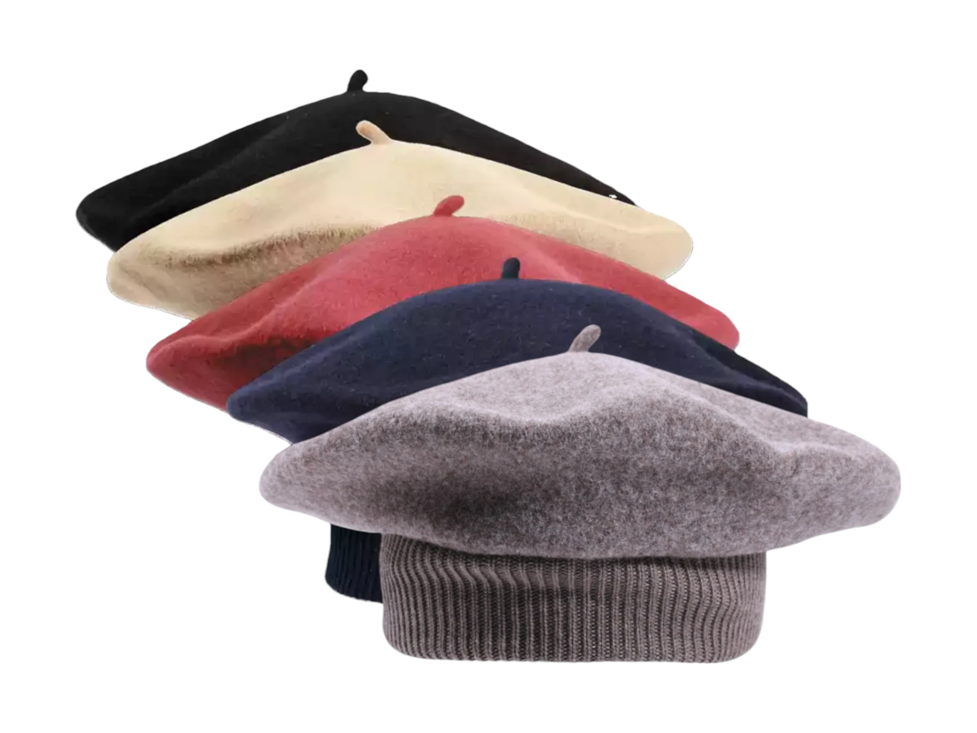 Béret Merino mit Wollkragen