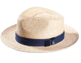 Strohhut Fedora im Jeans-Look