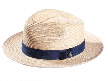 Strohhut Fedora im Jeans-Look