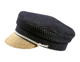 Camaret Mütze Marine Feelings mit Strohschild und Kordel