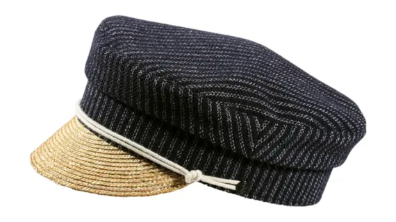 Camaret Mütze Marine Feelings mit Strohschild und Kordel