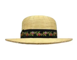 Röhrlihut Freiamt Aristauer aus Weizenstroh mit Blumenband