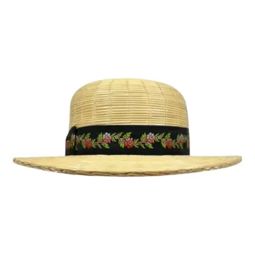 Röhrlihut Freiamt Aristauer aus Weizenstroh mit Blumenband