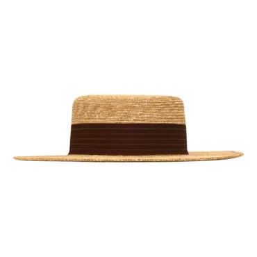 Vaquero Strohhut aus Weizenstroh mit braunem Rebsband