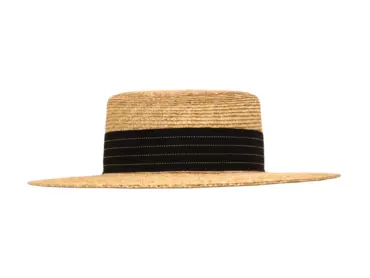 Vaquero Strohhut aus Weizenstroh mit schwarzem Rebsband