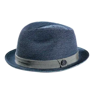 Sommerhut Trilby mit farbigen Streifen – Natur/Schwarz, Natur/Altrosa, Natur/Olivegrün