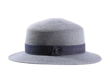 Damenhut Cloche Hanf soft mit Gimpe in Vanille, Nougat, Marineblau, Silber mit Jeans-Hutband