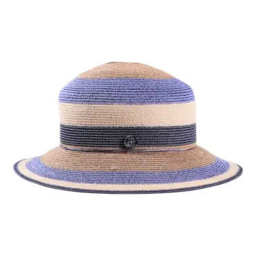 Damen Sommerhut Cloche "colorful Hemp" aus Hanf mit farbigem Fadenspiel