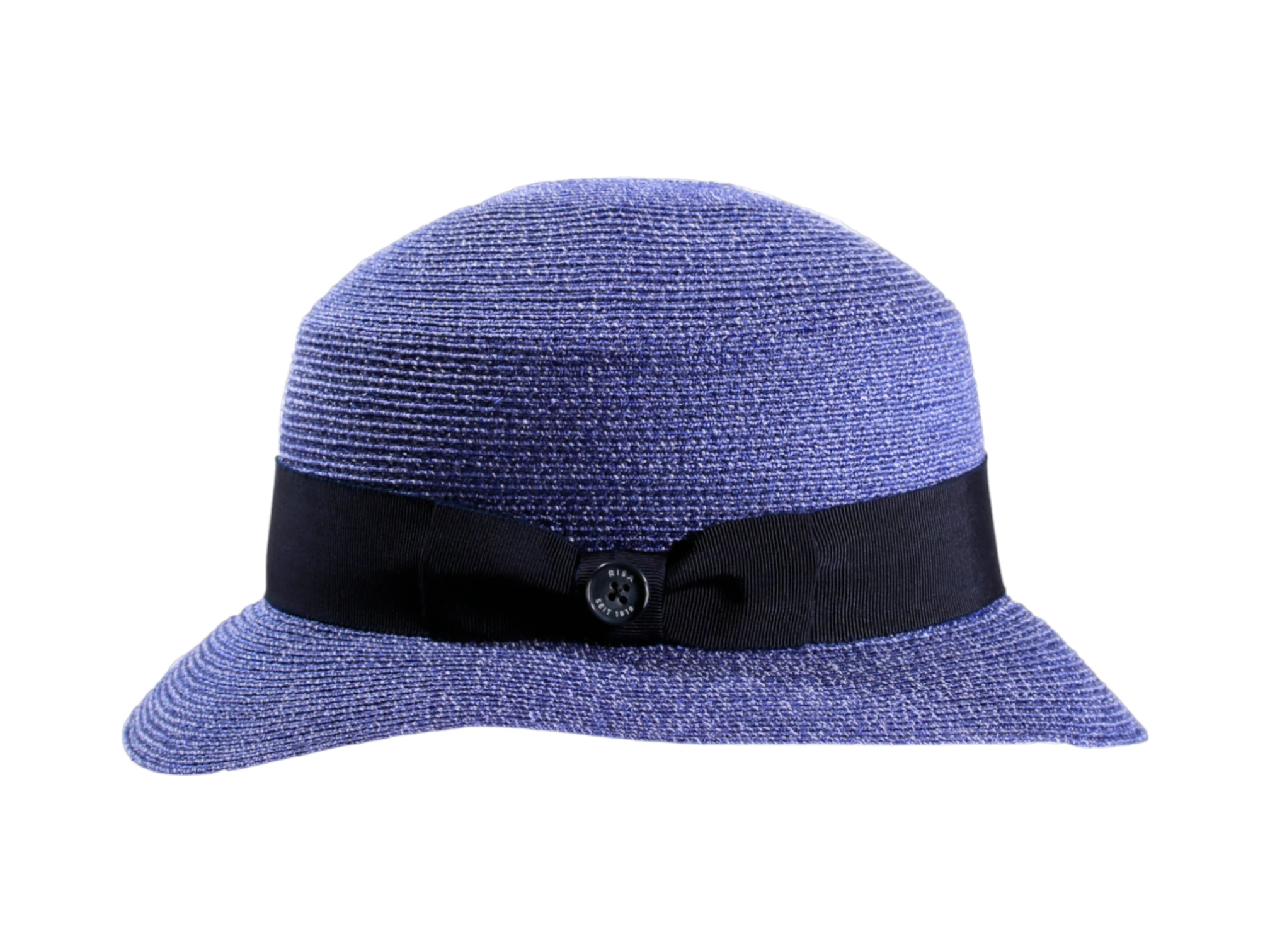 Damen Sommerhut Cloche aus Hanf in Braun oder Jeansblau mit Rollfunktion