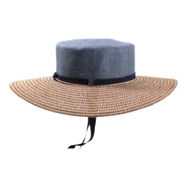 Damen Sommerhut De Lourdes mit Stoffkopf und Hanfrand