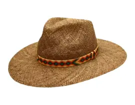 Western Seegrashut mit Sioux Zierband