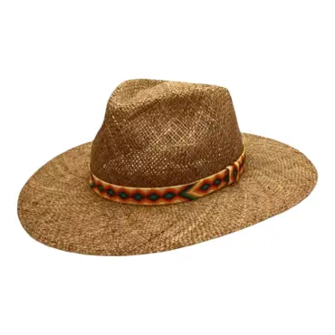 Western Seegrashut mit Sioux Zierband