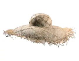 Cloche Raffia-Dream – Sommerhut aus Raffia mit ausgefranster Krempe.