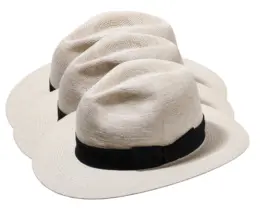 Panamahut Fedora gehäkelt fein mit Rebsband