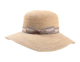Damen Strohhut Cloche Raffia gehäkelt