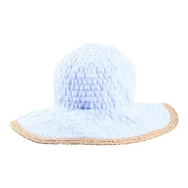 Damen Sommerhut Cloche aus Bänder in Ciel