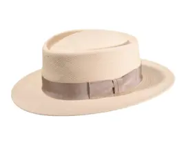 Panamahut Spanier Style aus naturfarbenem Panamastroh mit Rebsband