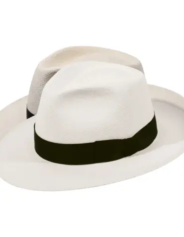 Panamahut Fedora Bogart Brisa mit schwarzem Rebsband