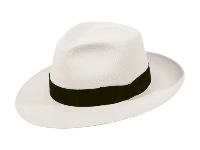 Panamahut Fedora Bogart Brisa mit schwarzem Rebsband