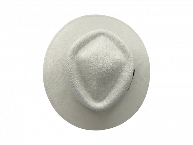 Panamahut Fedora naturfarben mit gestreiftem Hutband