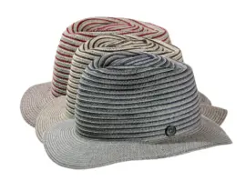 Player-Strohhut aus Raffia mit Stoffband und Diamantkrone