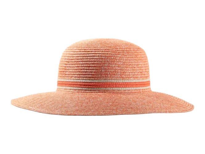 Damenhut Cloche Mélange aus 100% Papier in Orange-Mélange.