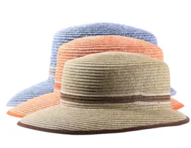 Liegestuhl Hut aus Cellulose mit Kontrastgarnitur