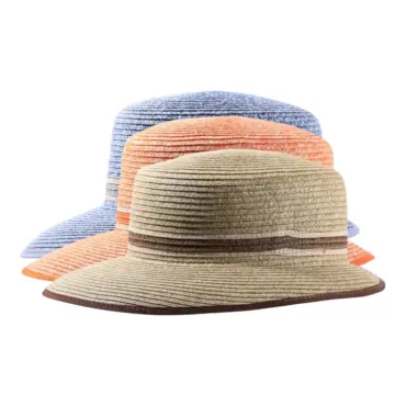 Liegestuhl Hut aus Cellulose mit Kontrastgarnitur