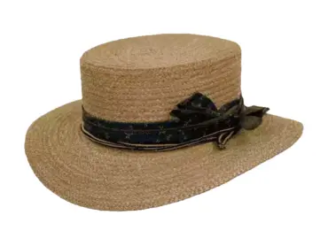 Western Raffiahut mit Multicolor Hutband mit Hülsenfrüchte als deko