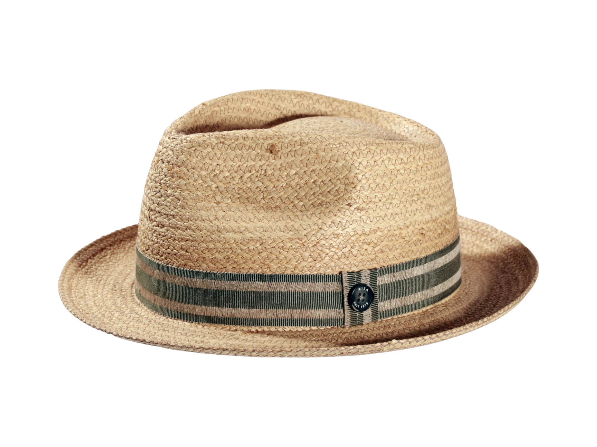 Player Strohhut aus Raffia mit Leinenband in Natur