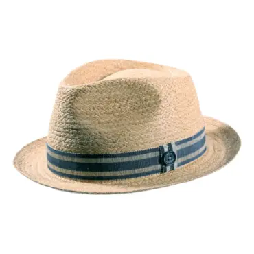 Player Strohhut aus Raffia mit Leinenband in Natur
