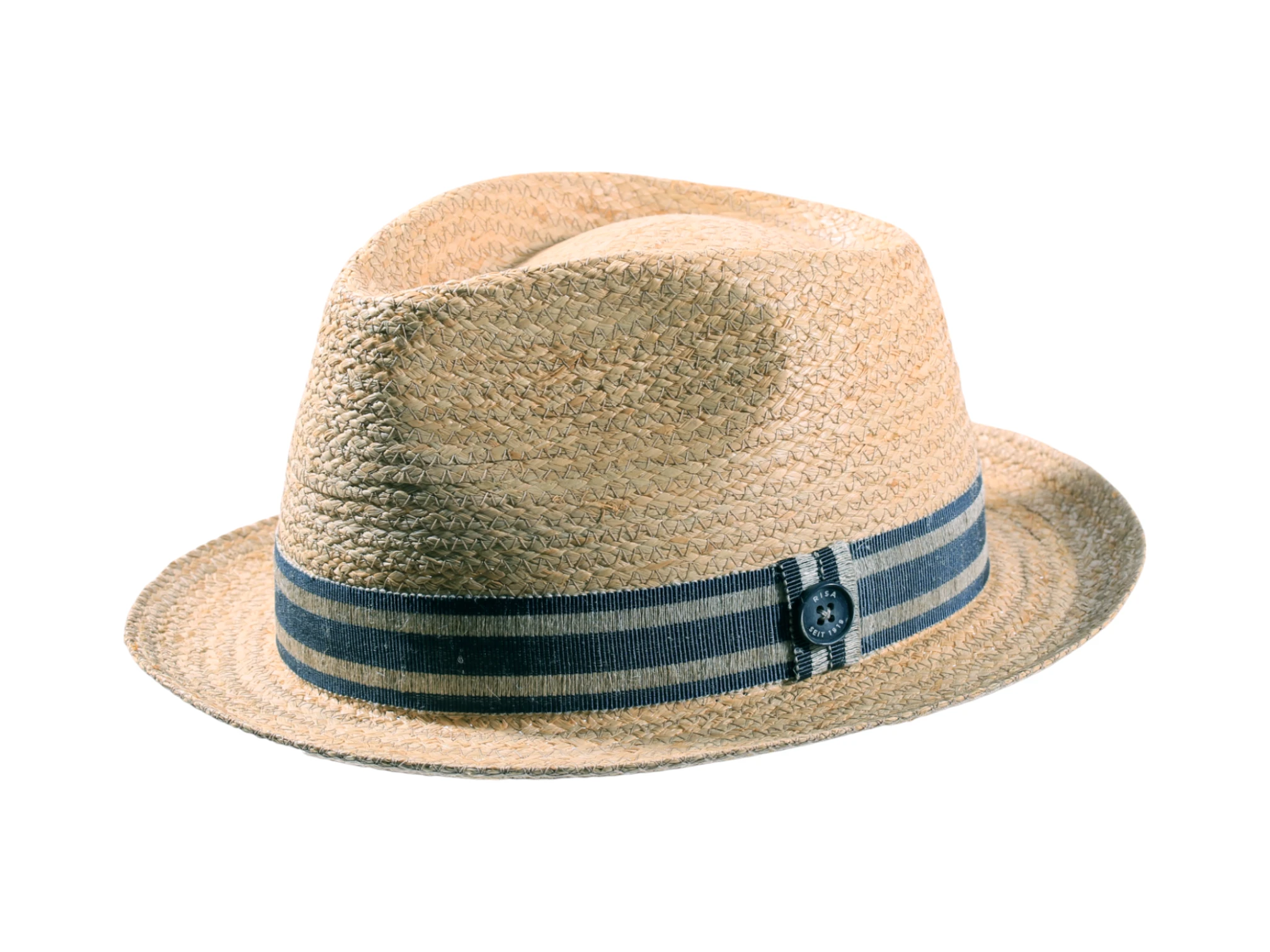 Player Strohhut aus Raffia mit Leinenband in Natur