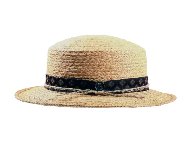 Cloche mit Aufschlag Raffia und Hanfschnur – Bild 4