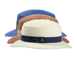 Damen Sommerhut aus Raffia in Cloche-Form mit Groisgrain-Garnitur