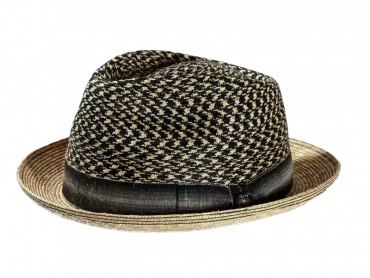 Strohhut Player "BLACK and WHITE„ Strawbraid