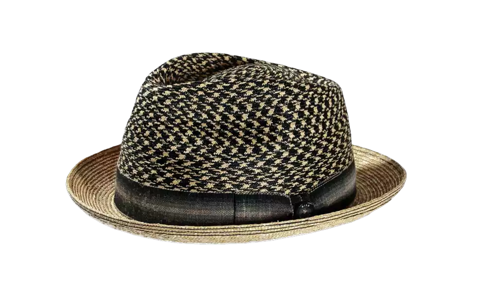 Strohhut Player "BLACK and WHITE„ Strawbraid