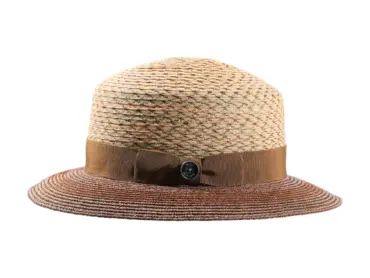 Damenhut Cloche in Bronze mit Schleife aus Rebsband