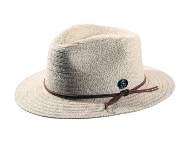 Fedora Sommerhut aus Leinen-Hanf-Mix in Beige