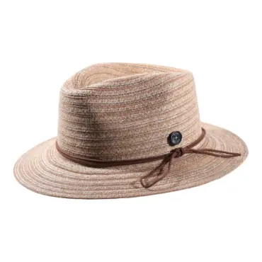 Fedora Sommerhut aus Leinen-Hanf-Mix in Beige