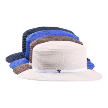 Damencloche aus Bast in vier Farbvarianten mit rollbarer Funktion