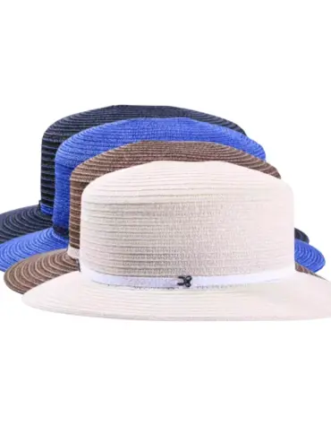 Damencloche aus Bast in vier Farbvarianten mit rollbarer Funktion