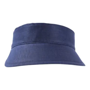 Sonnenschild aus Leinen in Hellbeige und Marine mit Bindeband